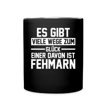 Ostsee Fehmarn - Tasse einfarbig - Schwarz - Vorne