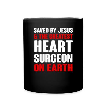 Open Heart Surgery Gift - Full Colour Mug - black - Front