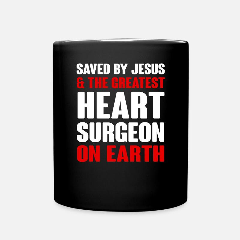 Open Heart Surgery Gift - Full Colour Mug - black