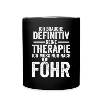 Nordsee Föhr - Tasse einfarbig - Schwarz - Vorne