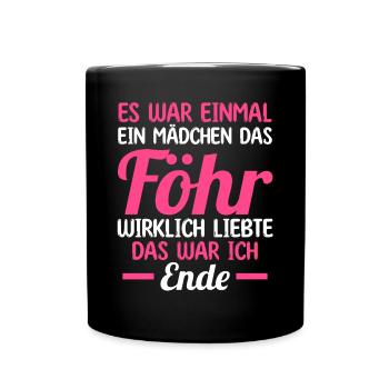 Nordsee Föhr - Tasse einfarbig - Schwarz - Vorne