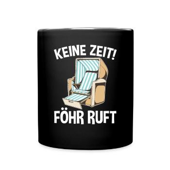 Nordsee Föhr - Tasse einfarbig - Schwarz - Vorne