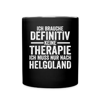 Nordsee Helgoland - Tasse einfarbig - Schwarz - Vorne