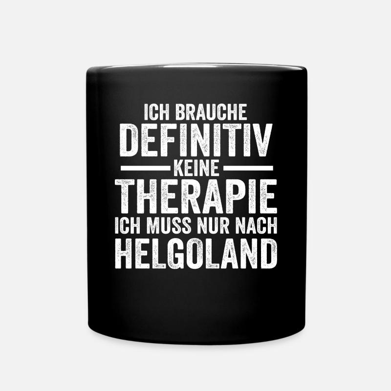 Nordsee Helgoland - Tasse einfarbig - Schwarz