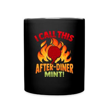 Ich nenne das Chili Minze Design - Tasse einfarbig - Schwarz - Vorne