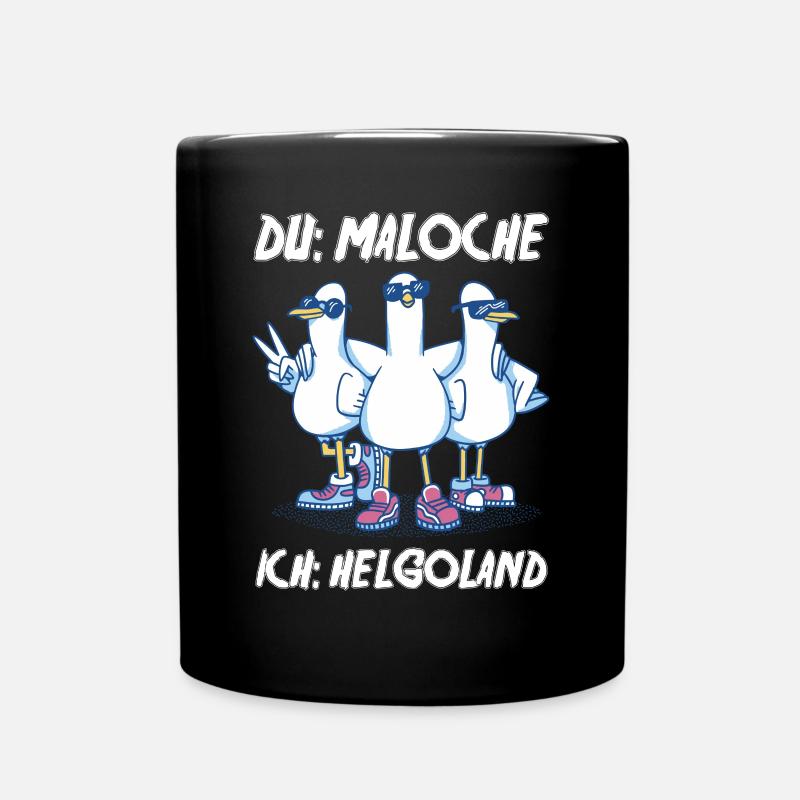 Nordsee Tauben Helgoland - Tasse einfarbig - Schwarz