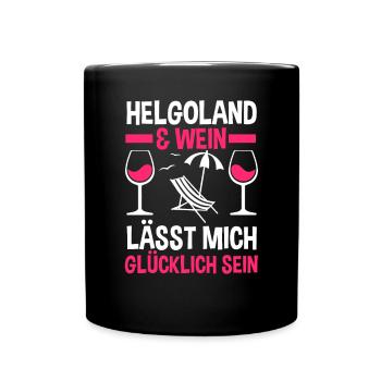 Nordsee Wein Helgoland - Tasse einfarbig - Schwarz - Vorne