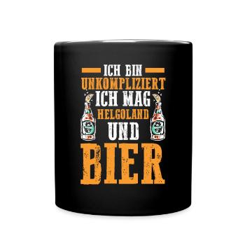 Nordsee Bier Helgoland - Tasse einfarbig - Schwarz - Vorne