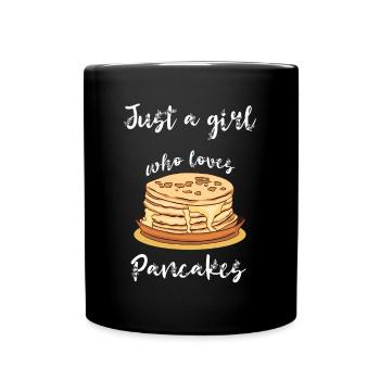 Pancake Pfannenkuchen Süßes Frühstück Essen - Tasse einfarbig - Schwarz - Vorne