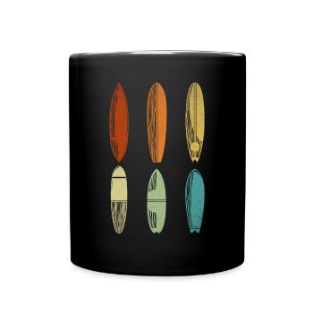 Surfing Surfboards - Water Surfer Surfboard - Tasse einfarbig - Schwarz - Vorne