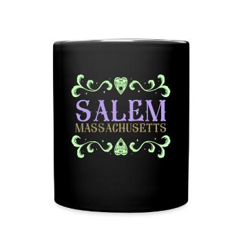 Salem, Massachusetts, Ouija, Liebe - Tasse einfarbig - Schwarz - Vorne