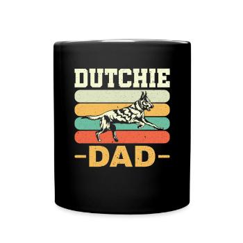 Holländischer Schäferhund Dutch Shepherd - Tasse einfarbig - Schwarz - Vorne