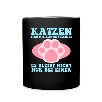 Cats Cat Lovers Cat Owner Gift - Full Colour Mug - black - Front