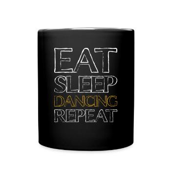 Manger sleep dancing - Mug uni - noir - Devant