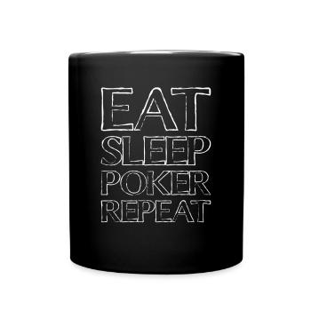 Manger Sleep Poker - Mug uni - noir - Devant