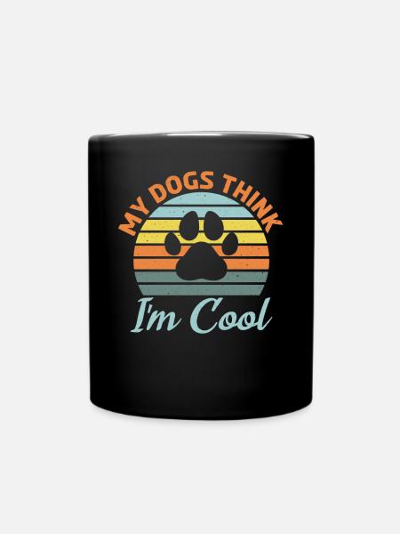 Mes chiens pensent que je suis cool Articles pour chiens pour - Mug uni - noir