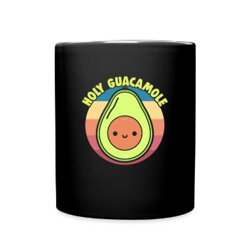 Avocado design for vegetarians and vegans - Full Colour Mug - black - Front