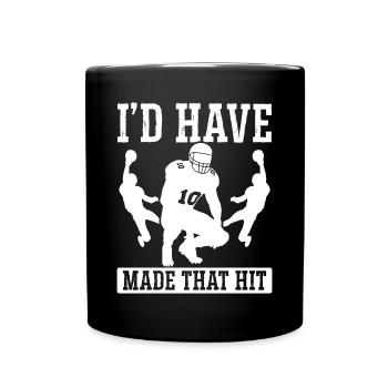 Safety Made that hit Defense Player Man to Man - Full Colour Mug - black - Front
