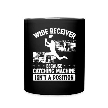 Wide Receiver Pass Catching Machine Football Team - Tasse einfarbig - Schwarz - Vorne
