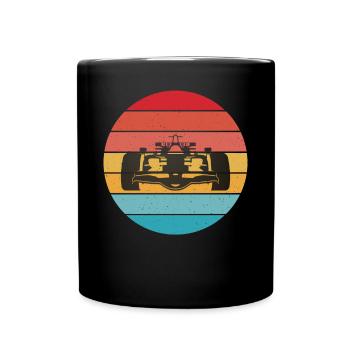 Art d’éléphant coloré dans des couleurs pastel rétro pour - Mug uni - noir - Devant