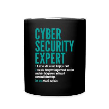 Cyber Security Expert Definition Coding Hacker - Tasse einfarbig - Schwarz - Vorne