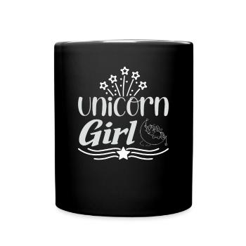 Licorne Fille Licorne - Mug uni - noir - Devant