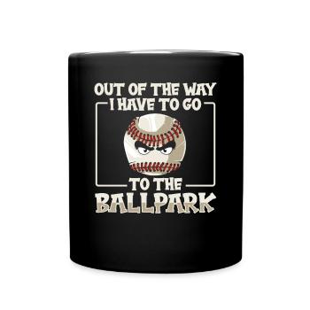Je dois aller au baseball - Mug uni - noir - Devant