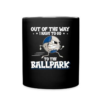 Je dois aller au baseball - Mug uni - noir - Devant