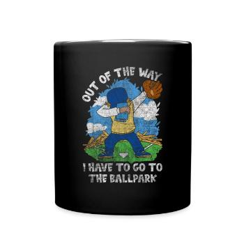 Je dois aller au baseball - Mug uni - noir - Devant