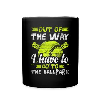 Je dois aller au baseball - Mug uni - noir - Devant