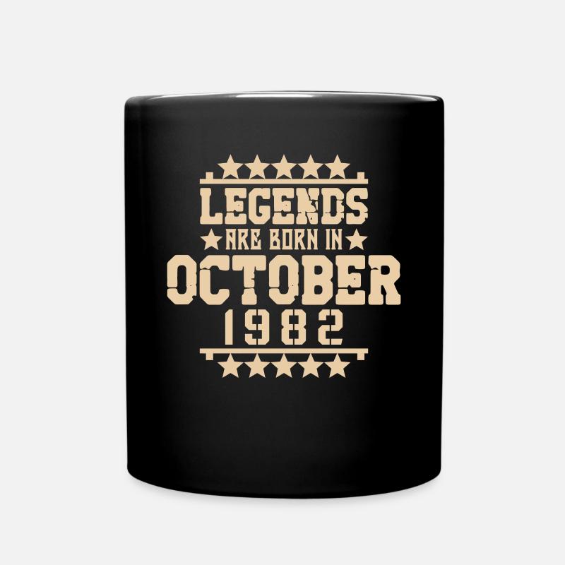 Octobre 1982 - Cadeau du 40e anniversaire. Vétéran. - Mug uni - noir