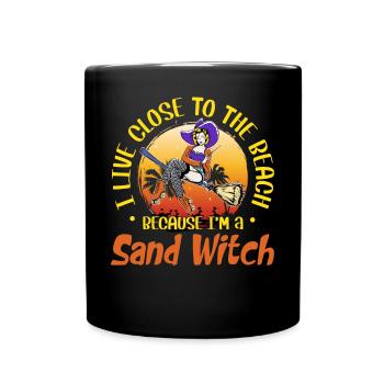 I'm A Sand-Witch Halloween Witch - Full Colour Mug - black - Front