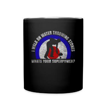 I Walk On Water Sliding Stones Curling - Tasse einfarbig - Schwarz - Vorne