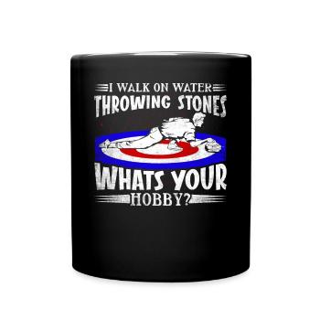 I Walk On Water Sliding Stones Curling - Tasse einfarbig - Schwarz - Vorne