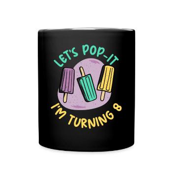 Lassen Sie Es Bunten Text Mit Pop-art Für - Tasse einfarbig - Schwarz - Vorne