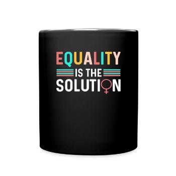 Gleichheit Ist Die Lösung. Steminist - Tasse einfarbig - Schwarz - Vorne