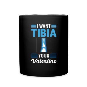 I want Tibia to be your Valentine. - Full Colour Mug - black - Front