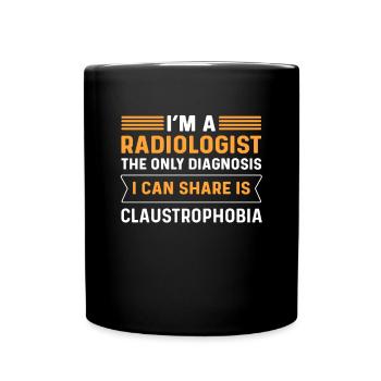 X-ray technician. X-ray assistant. Radiologist - Full Colour Mug - black - Front
