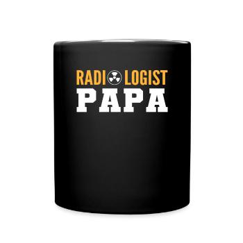 Radiologist Papa. Radiographer Dad Radiologist - Full Colour Mug - black - Front