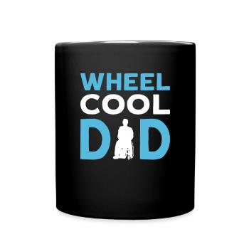 Wheel Cool Dad. Rollstuhl-papa. Handicap - Tasse einfarbig - Schwarz - Vorne