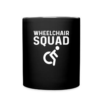 Wheelchair squad. Wheelchair handicap - Full Colour Mug - black - Front