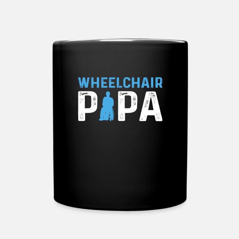 Rollstuhl-papa. Rollstuhl Papa Handicap - Tasse einfarbig - Schwarz