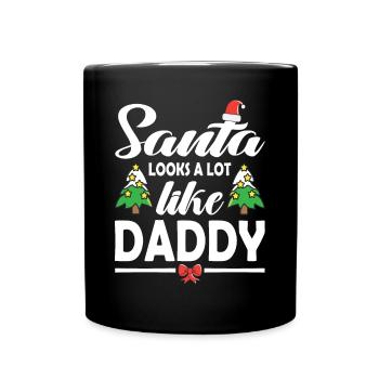 Le Père Noël ressemble beaucoup à papa Noël Noël - Mug uni - noir - Devant