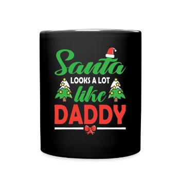 Le Père Noël ressemble beaucoup à papa Noël Noël - Mug uni - noir - Devant