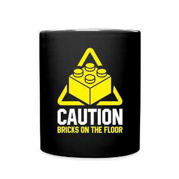 Clamping Stones Blocks Building Blocks Kita Gift - Full Colour Mug - black - Front