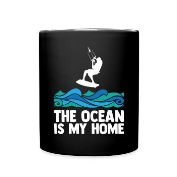 Kitesurfer Kitesurfing Kiteboard Kiter Kiten Bar - Tasse einfarbig - Schwarz - Vorne