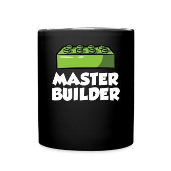 Blocs de construction pour enfants, briques, jouets, blocs de serrage - Mug uni - noir - Devant