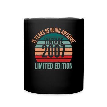 15 Ans Owesome Vintage 2007 Édition Limitée - Mug uni - noir - Devant