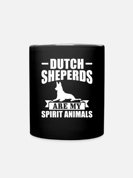 Holländischer Schäferhund Dutch Shepherd - Tasse einfarbig - Schwarz