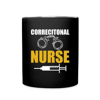 Infirmière correctionnelle infirmière de prison - Mug uni - noir - Devant